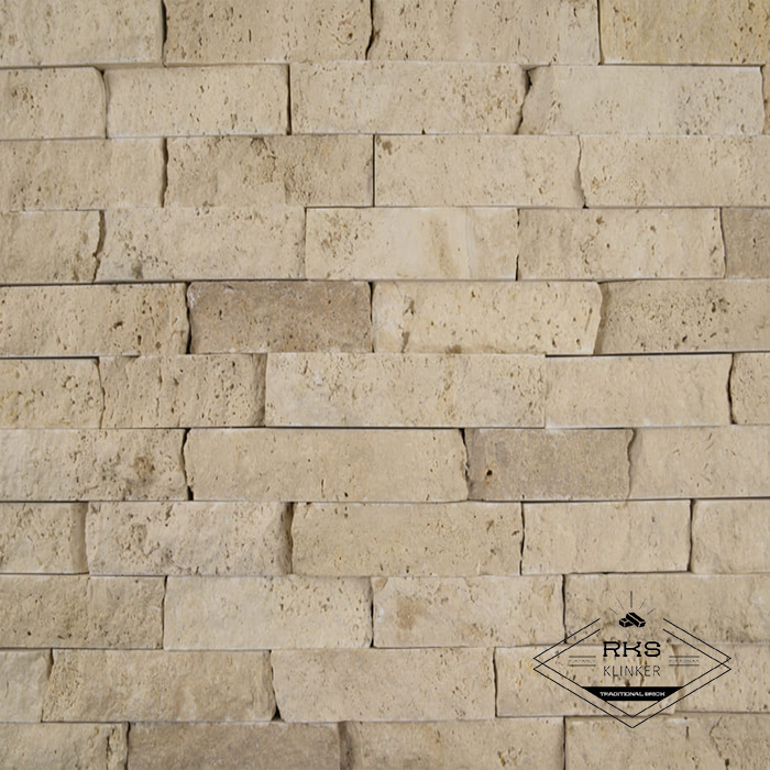 Фасадный камень Полоса - Травертин Бежевый Classic Light в Белгороде